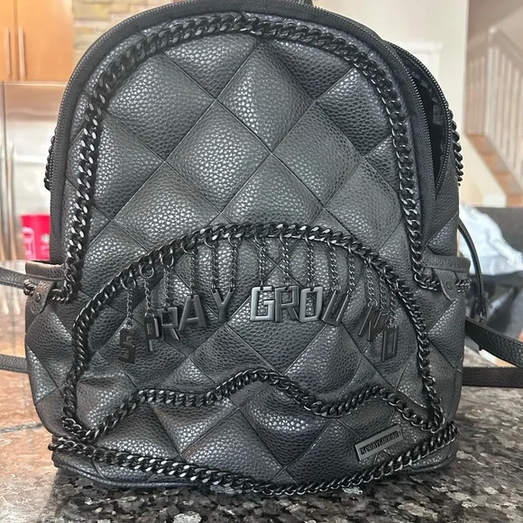 Sprayground Black Luxe Backpack - Picture 1 of 11